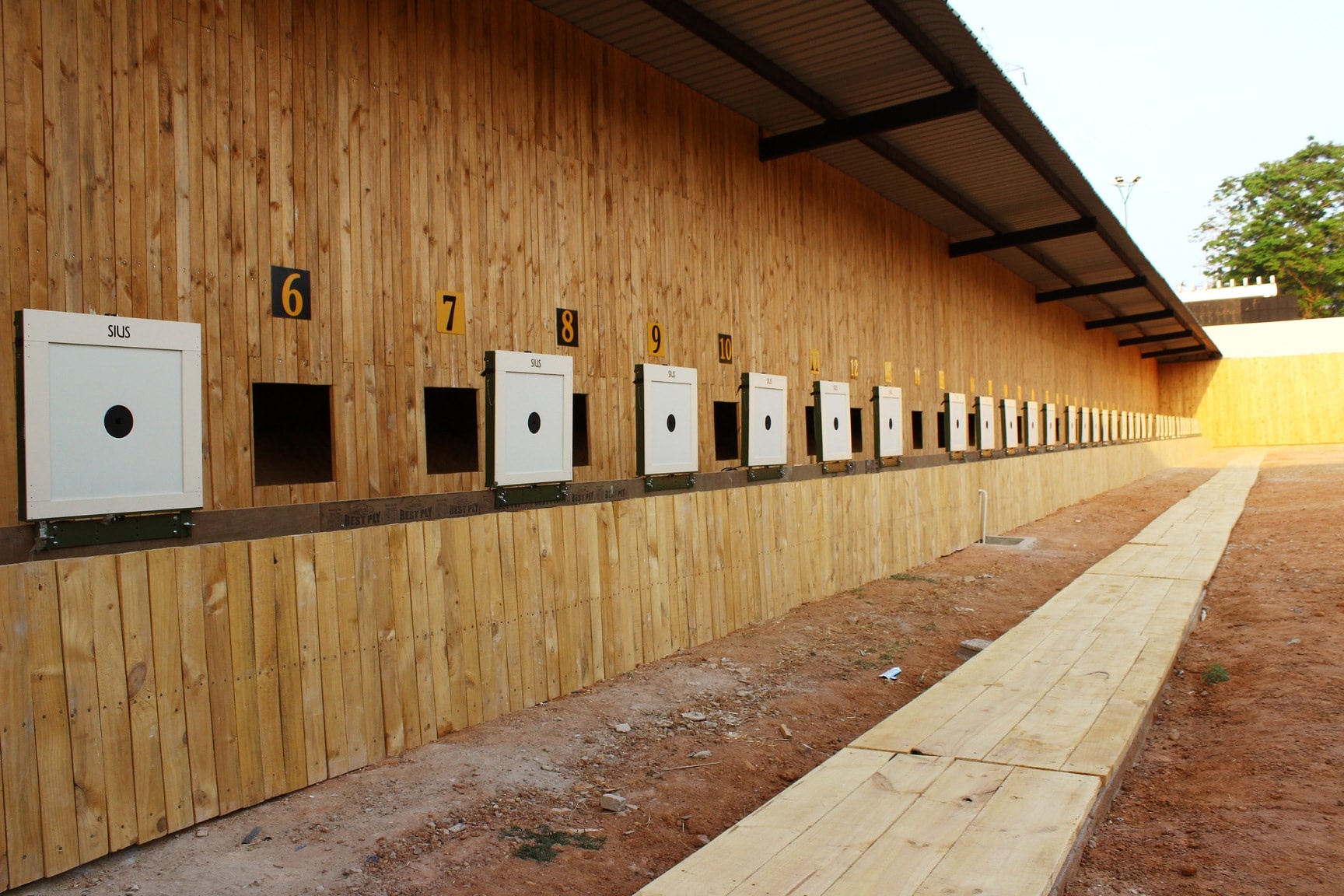 Olympic-grade Swiss SIUS Ascor electronic target boxes installed at Vattiyoorkavu Shooting Range